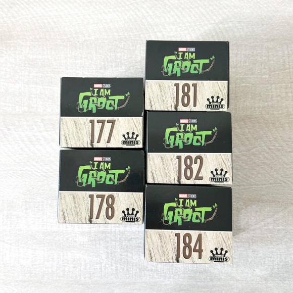 Funko Minis Marvel I Am Groot Bobble-Head Lot of 5 - Picture 4 of 7